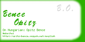 bence opitz business card